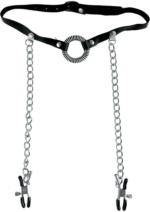 Fetish Fantasy O Ring Gag And Nipple Clamps Black Limited Edition
