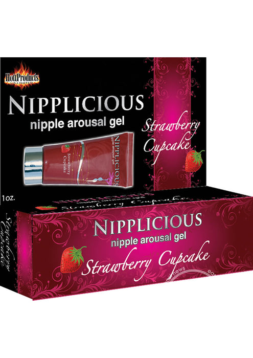 NIPPLICIOUS Nipple Arousal Gel Strawberry Cupcake 1oz