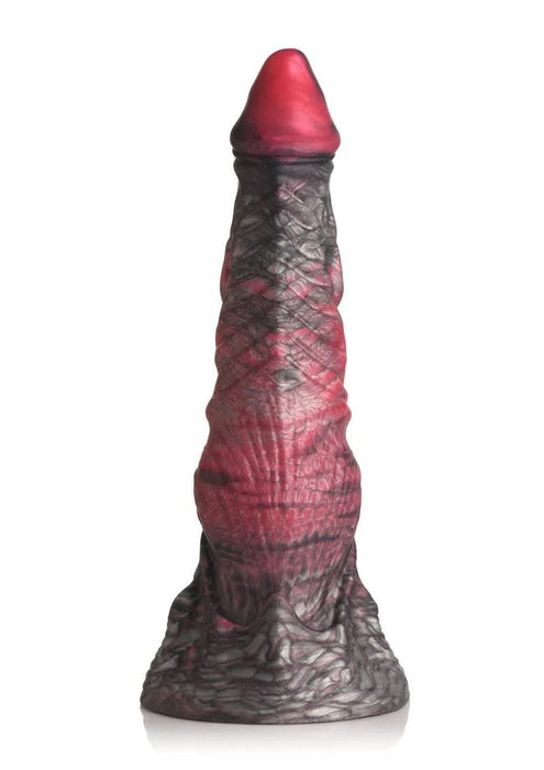 Creature Cocks Hades Silicone Dildo - Large - Black/Red