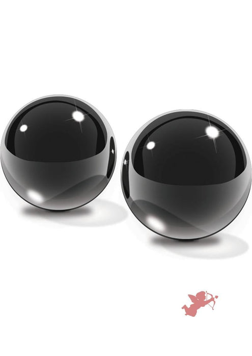 Glass Ben-Wa Balls Medium Black 1.25 Inch Diameter
