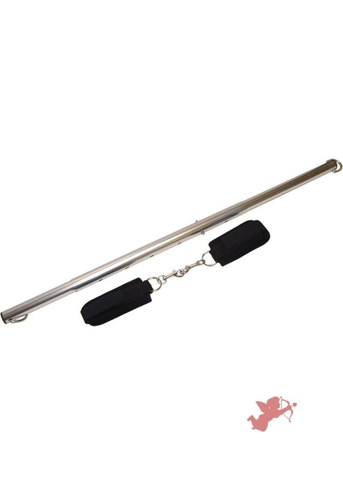 Sportsheets Expandable Spreader Bar and Cuffs Set - Silver/Black