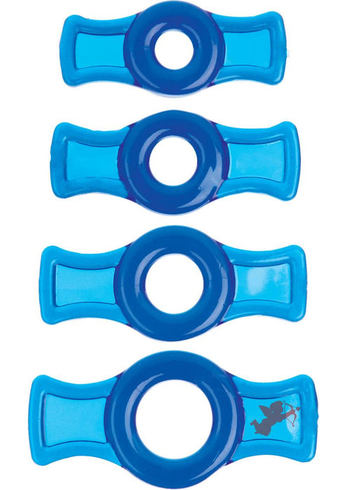 TitanMen Tools Cockring Set Blue 4 Each Per Set