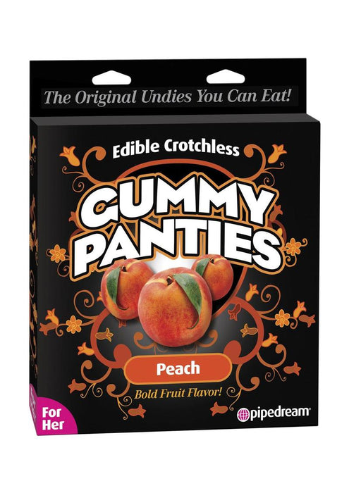 Peach Edible Crotchless Gummy Panties