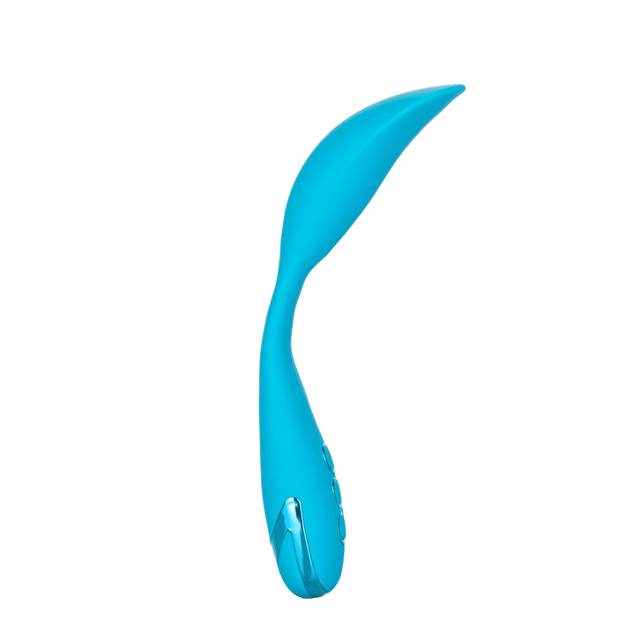 California Dreaming Palm Springs Pleaser Rechargeable Silicone Contoured Vibrator - Blue