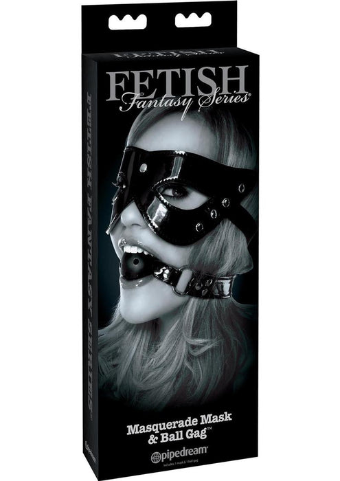 Fetish Fantasy Masquerade Mask & Ball Gag Set Black