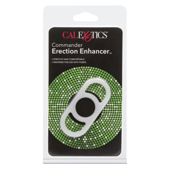 Commander Erection Enhancer Silicone Cock Ring - White