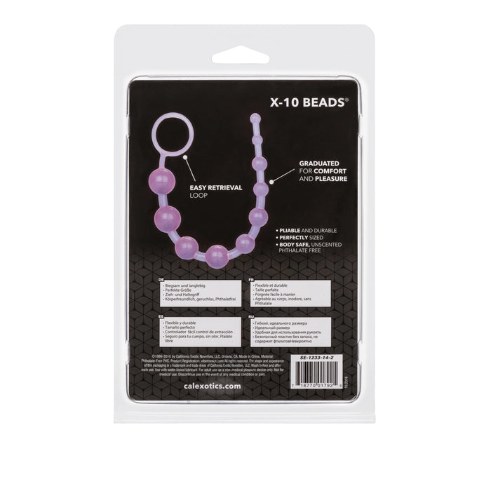 X 10 Anal Beads - Purple