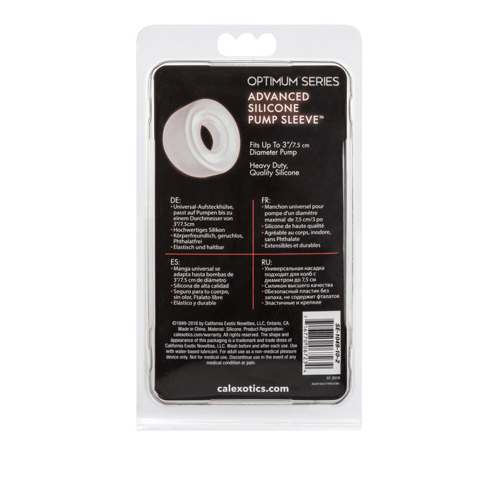 Advanced Silicone Pump Sleeve Clear