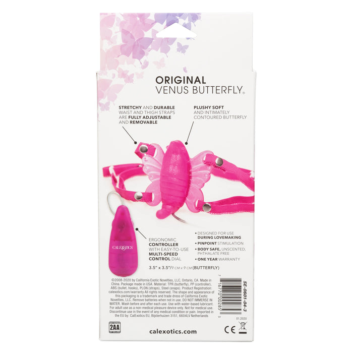 Venus Butterfly Strap-On with Remote Control - Pink