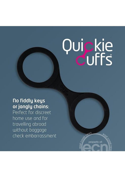 Quickie Cuffs Large Silicone Restraints Black