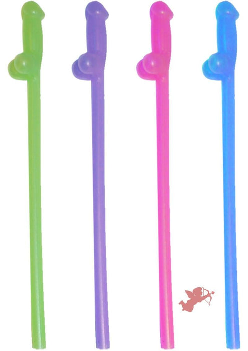 Glowing Naughty Straws - Assorted Colors (8 per pack)