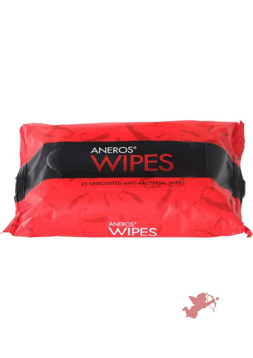 Aneros Unscented Anti-Bacterial Wipes 25 Wipes Per Pack