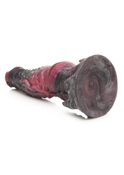 Creature Cocks Hades Silicone Dildo - Large - Black/Red