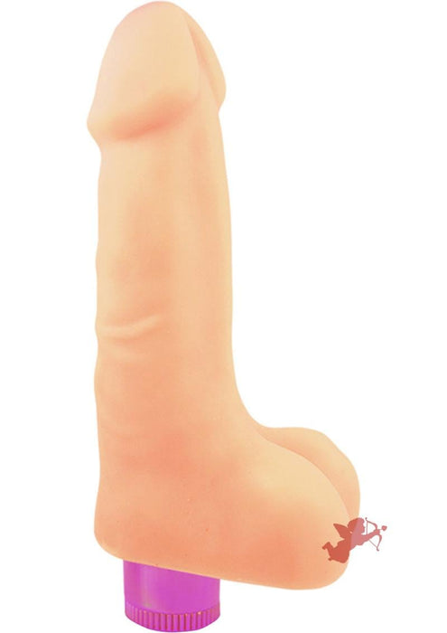X5 Vibrating Cock Realistic Dildo Beige 7 Inch