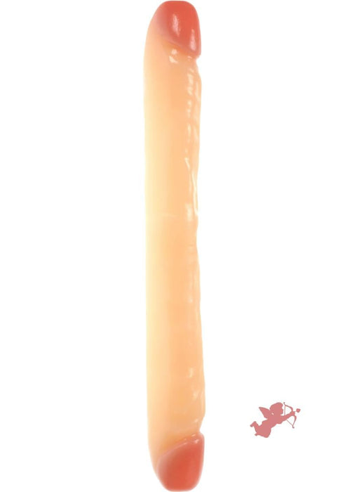 Twelve Flexible Double Dong Dildo 12in - Vanilla