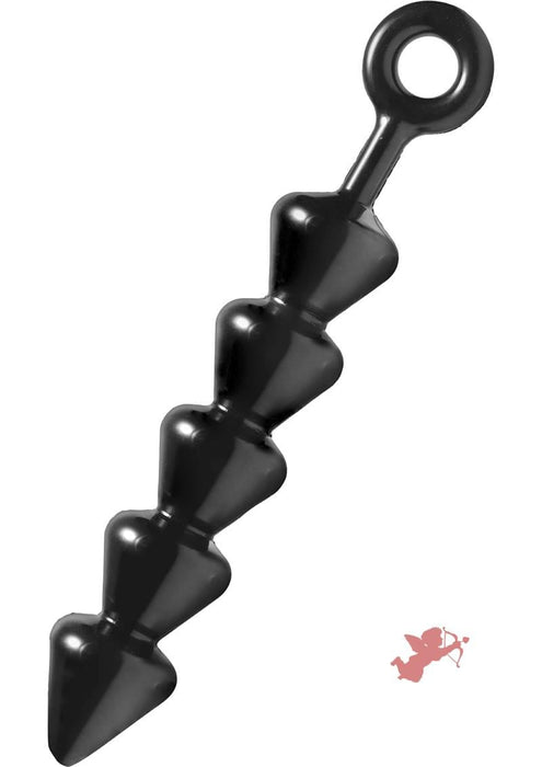 Master Series Spades XL Anal Beads - Black