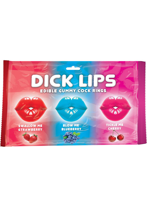 Dick Lips Gummy Cock Rings 3 Pack