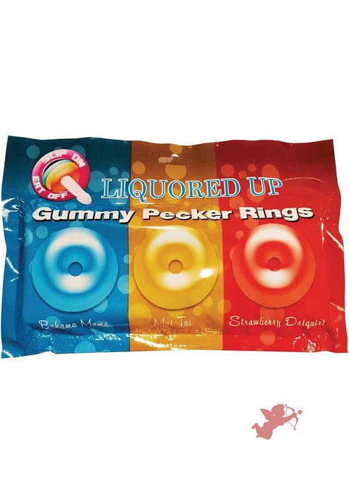 Liquored Up Pecker Gummy Rings - Pk 3
