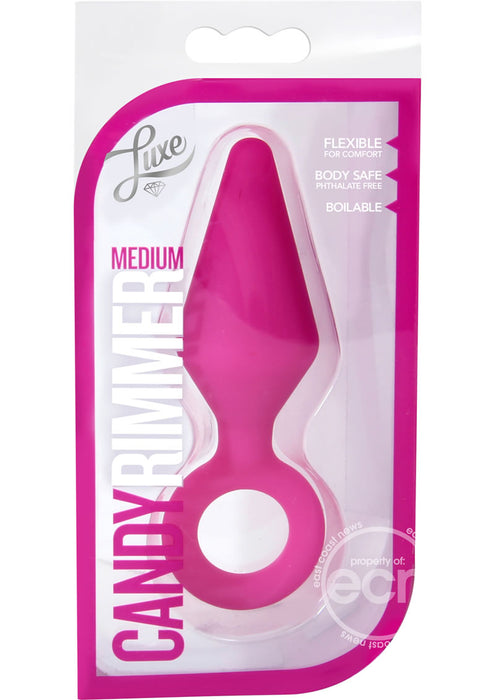Luxe Candy Rimmer Silicone Anal Medium Fuchsia