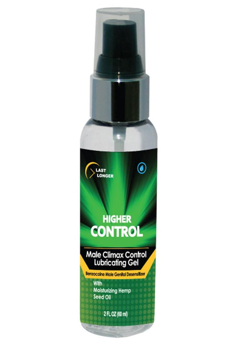 Higher Control Male Climax Control Lubricating Gel with Hemp Seed Oil 2oz