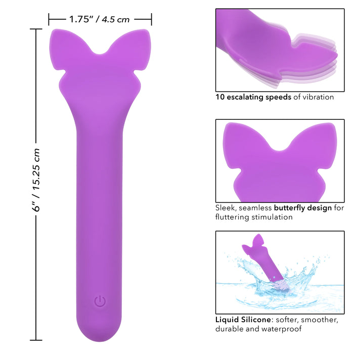 Bliss Liquid Silicone Flutter Rechargeable Clitoral Stimulator - Purple