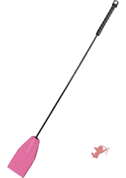 Rouge Fifty Times Hotter Leather Riding Crop - Pink