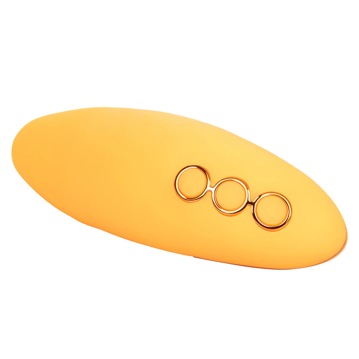 California Dreaming Hollywood Hottie Rechargeable Silicone Compact Vibrator - Orange