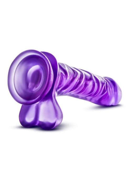 B Yours Basic 8 Dildo With Balls 9in - Purple