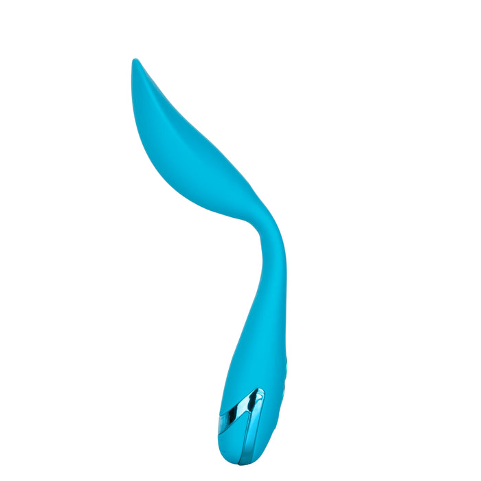California Dreaming Palm Springs Pleaser Rechargeable Silicone Contoured Vibrator - Blue