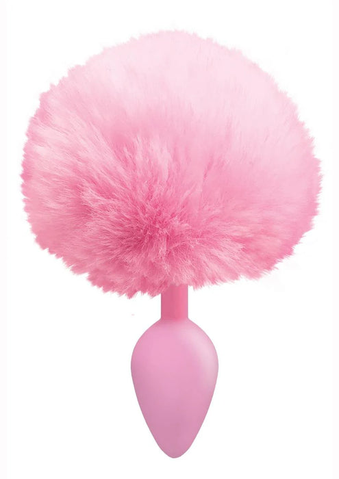 The 9 Cottontails Pink Bunny Tail Plug Anal Plug Non Vibrating Silicone