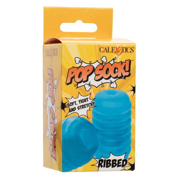 Pop Sock Ribbed Stroker - Blue