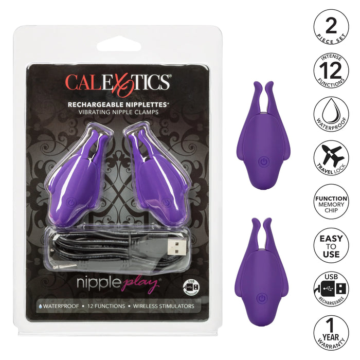 Nipply Play Rechargeable Nipplettes - Purple