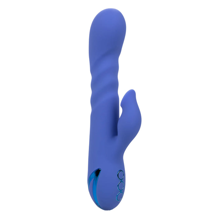 California Dreaming L.A. Love Rechargeable Silicone Vibrator with Clitoral Stimulator - Blue
