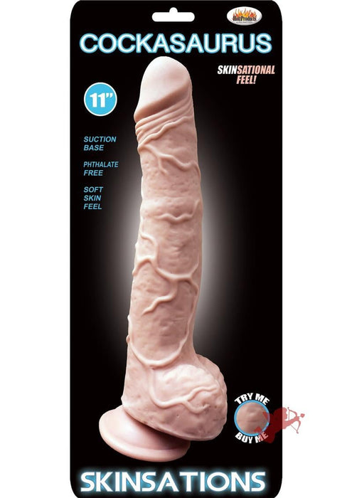 Skinsations Cocksaurus Dildo Silicone 11in - Flesh