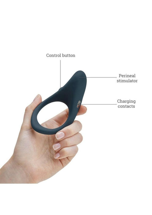 We-Vibe Verge Rechargeable Silicone Vibrating Perineum Cock Ring - Slate