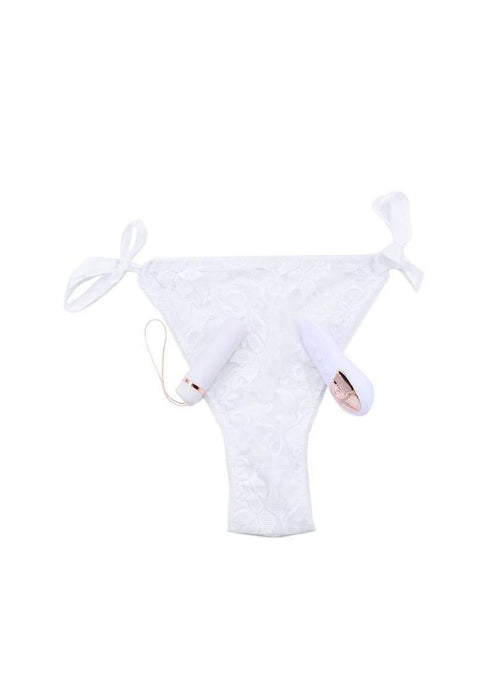 Sensuelle White Pleasure Panty Bullet w/Remote Control - 15 Function