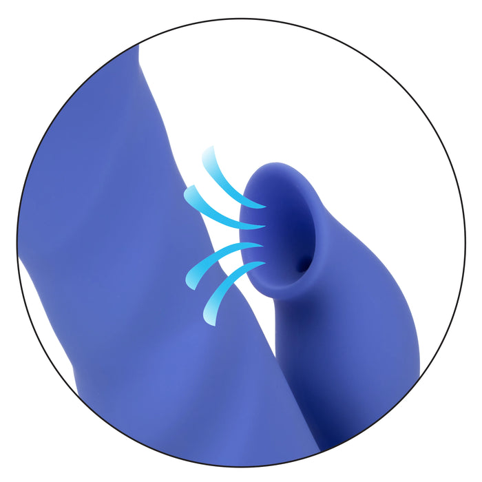 California Dreaming L.A. Love Rechargeable Silicone Vibrator with Clitoral Stimulator - Blue