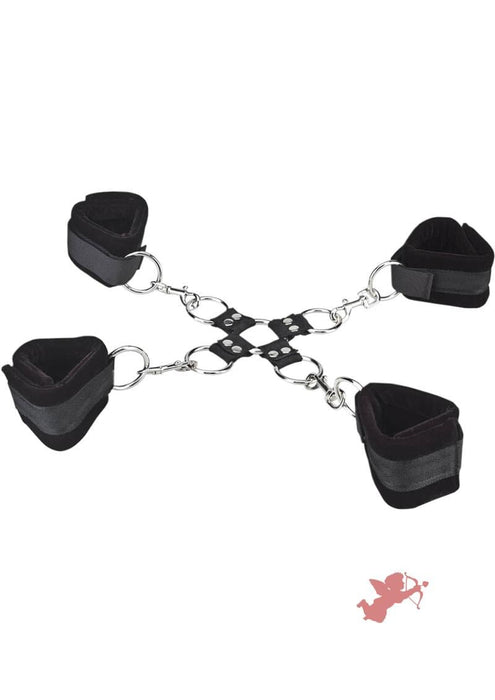 Lux Fetish Hogtie Set (5 piece set) - Black