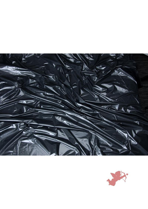 Lux Fetish Vinyl Bed Sheet Black California King Size