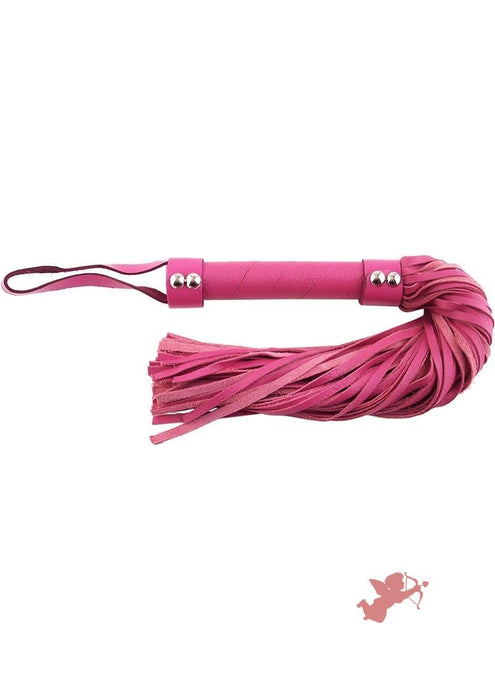 Rouge Short Leather Flogger - Pink