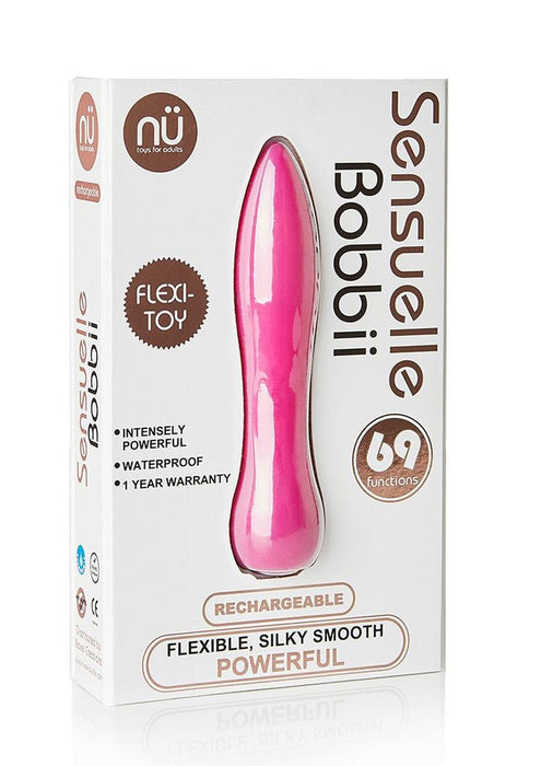 Sensuelle Bobbii Flexible Silicone 69 Function USB Rechargeable Bullet Massager Waterproof Magenta