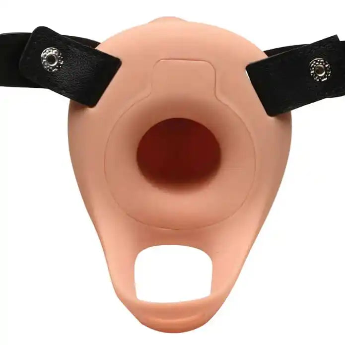 Size Matters 2" Erection 28X Smooth Vibrating Rechargeable Silicone Penis Sheath with Remote Control - Vanilla