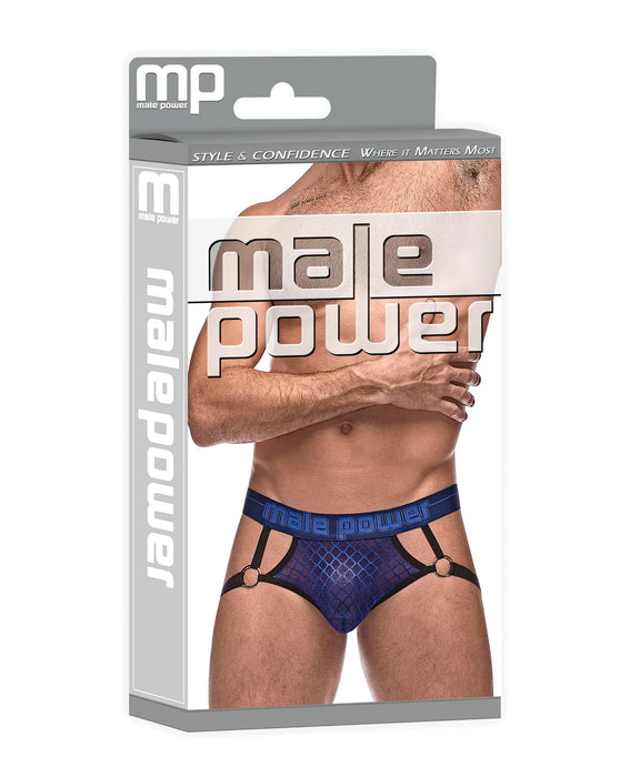 S/M Blue Diamond Mesh Jock