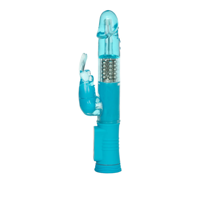 Shane's World Jack Rabbit Beaded Vibrator - Blue