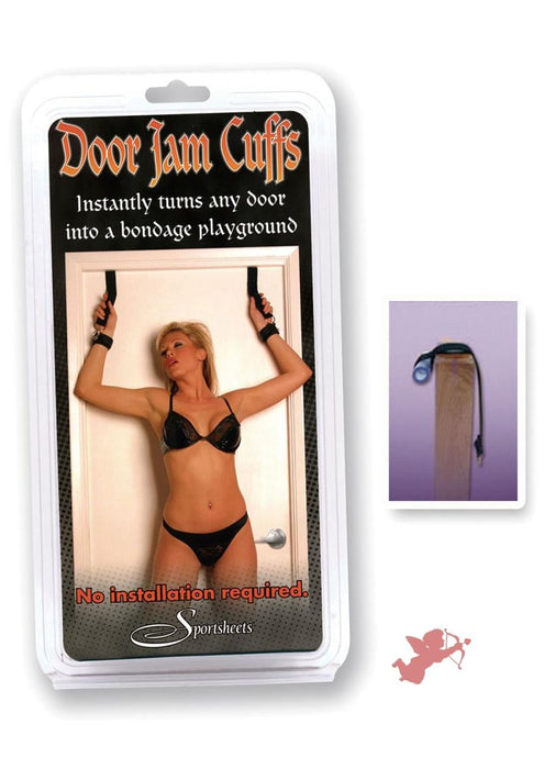 Sportsheets Door Jam Cuffs - Black
