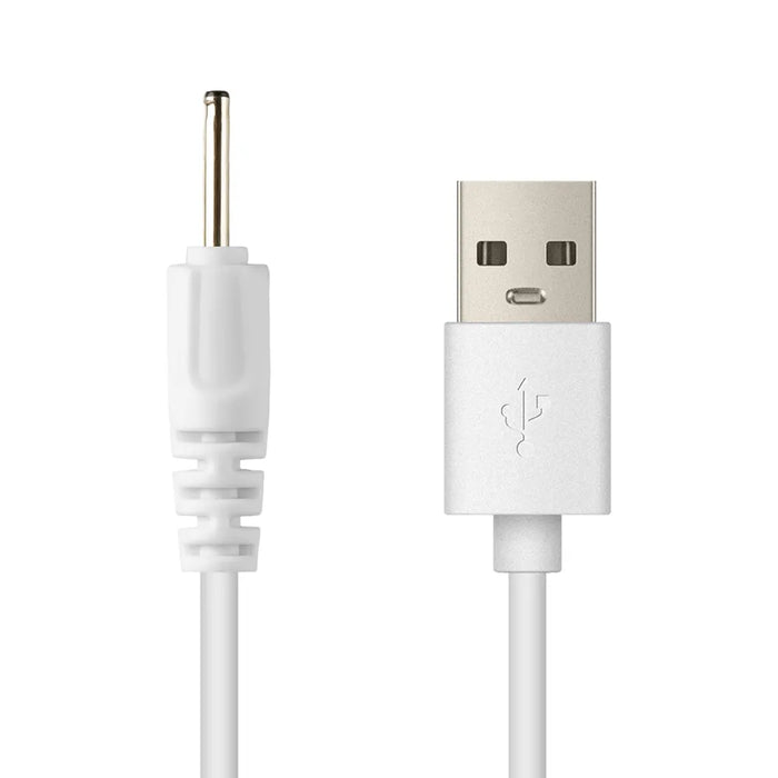 White DC Barrel Connector Charging Cable with 1.3CM Pin Length