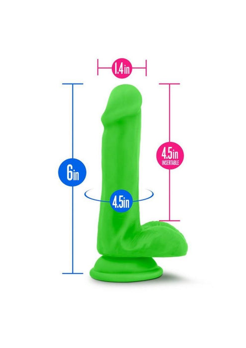 Neo Dual Cock Green 6 Inch