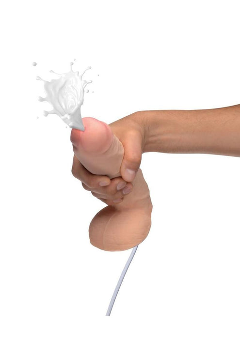 Loadz Dual Density Squirting Dildo - 9in - Vanilla
