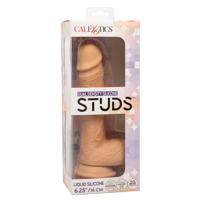Silicone Studs Dual Density with Suction Cup Base 6.25in - Vanilla