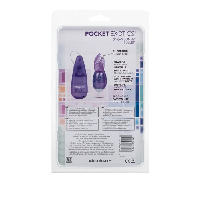 Pocket Exotics Snow Bunny Bullet 4in - Purple